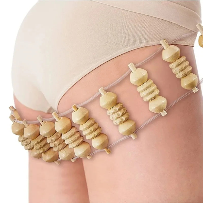 Brizz Wooden Massage Roller Rope