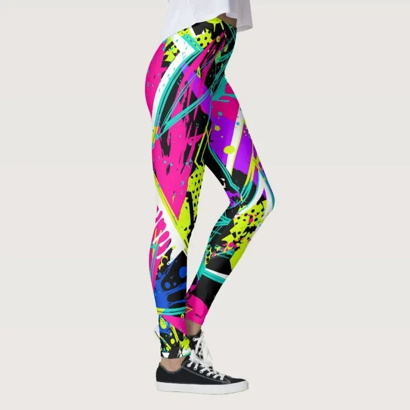 Brizz Womens Graffiti Leggings