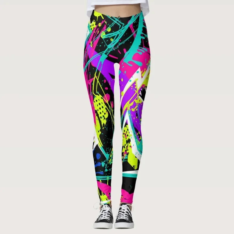 Brizz Womens Graffiti Leggings